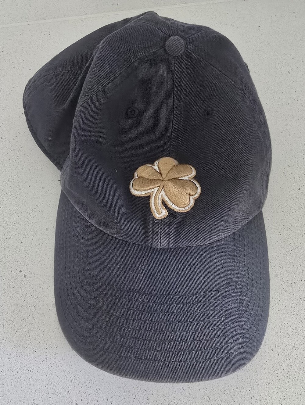 Notre Dame Fighting Irish Blue Baseball Hat With Clover And ND Logos